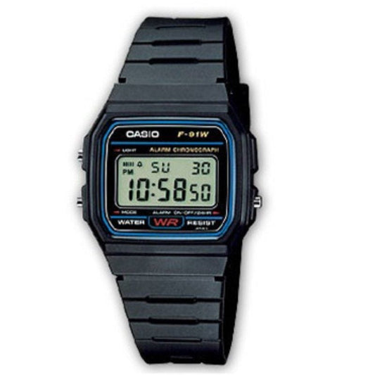 Reloj Digital Casio Collection Men F-91W-1YER/ 38mm/ Negro