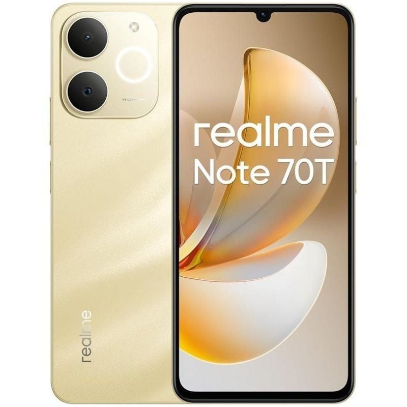 Smartphone Realme Note 70T 4GB/ 256GB/ 6.74'/ Dorado Playa